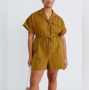 Madewell Safari Button-Up Romper